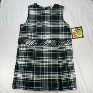 Rifle Kaynee Girls Plaid School Uniform Jumper Dress Green White 6.5, 7.5, 8.5